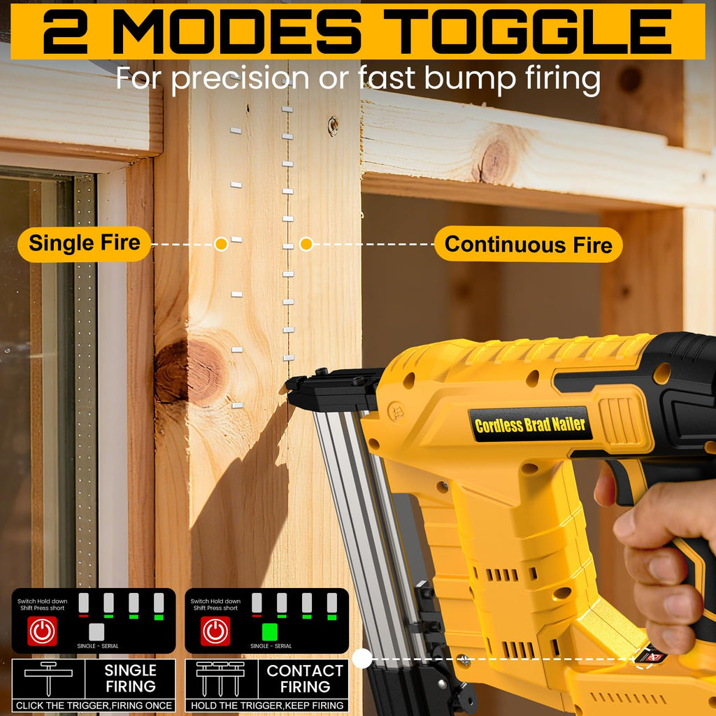 2-in-1 Cordless Brad Nailer & Staple Gun F611
