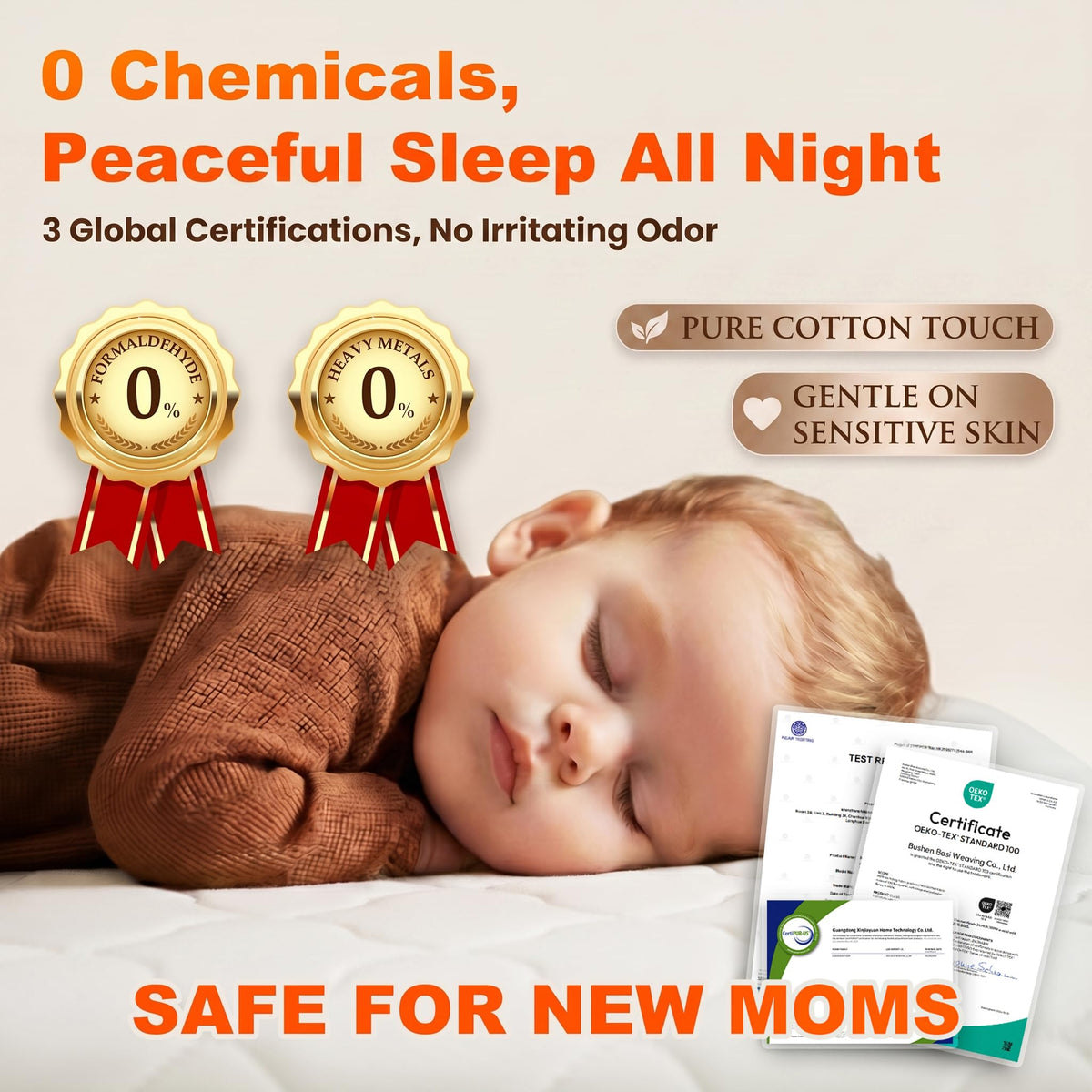 Pack and Play Mattress Pad Bi-Fold Memory Foam U3558