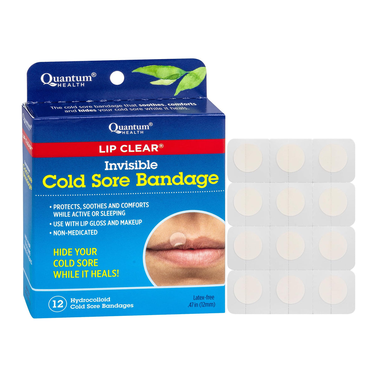 Cold Sore Healing Patches, 12 Bandages T376