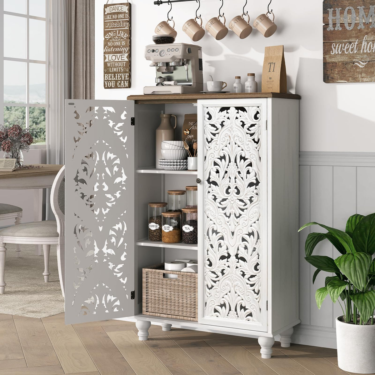 47" Tall Accent Cabinet with Doors & Storage N944
