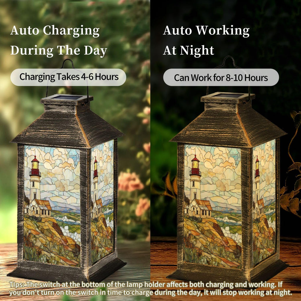 Solar Powered Outdoor Waterproof Hanging Lantern 1 Pack E64025