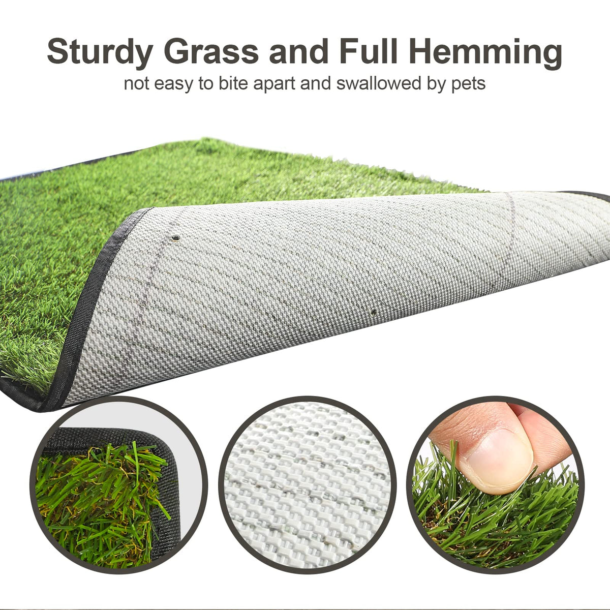 Dog Grass Pad with Tray 40''X27.5'' Artificial Turf Potty L862197