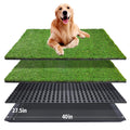 Dog Grass Pad with Tray 40''X27.5'' Artificial Turf Potty L862197
