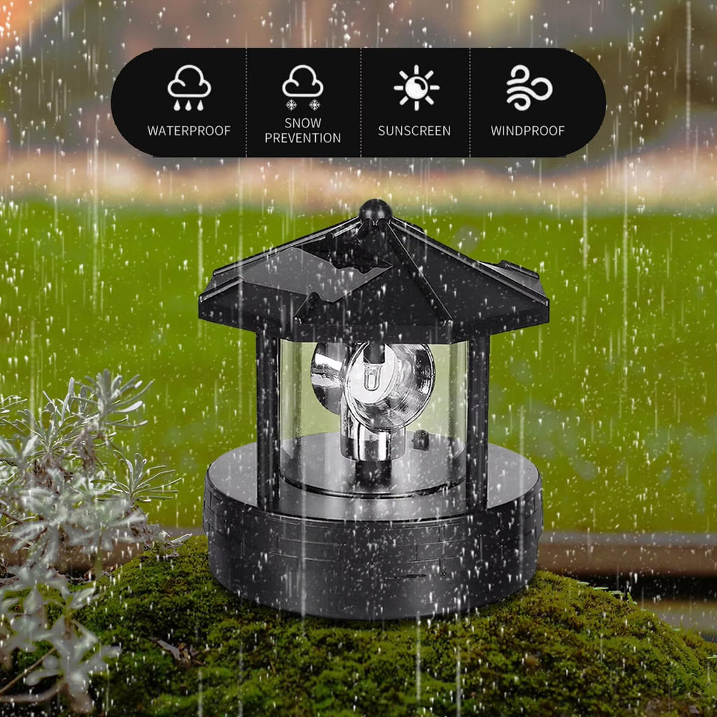 Solar Lights Outdoor LED Rotating Lighthouse Lamp K326
