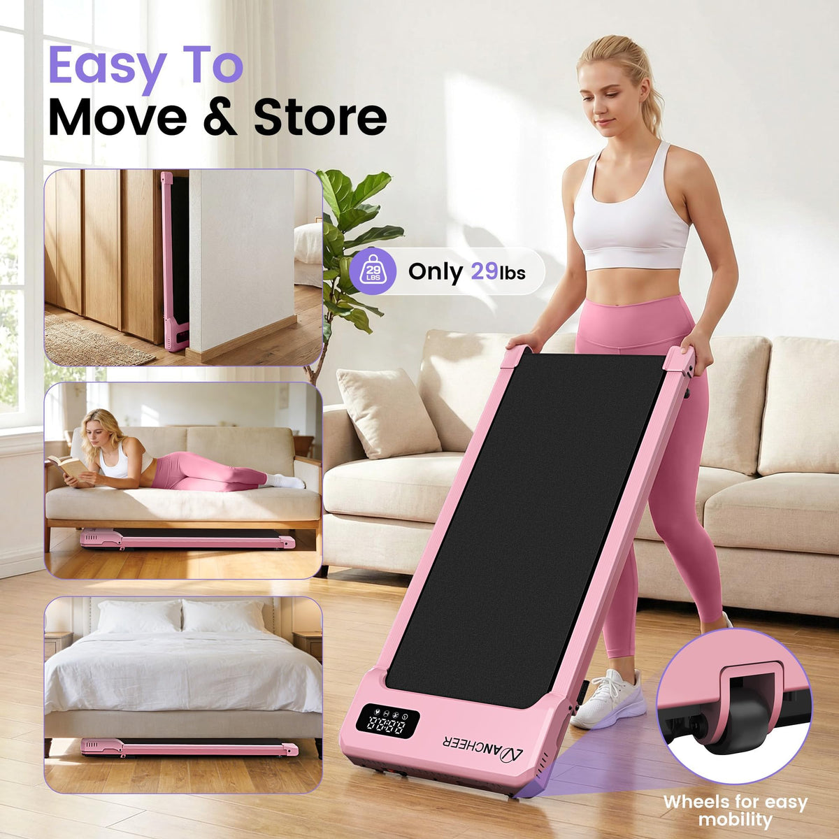 Under Desk Treadmill with Vibration Plate & Incline V845