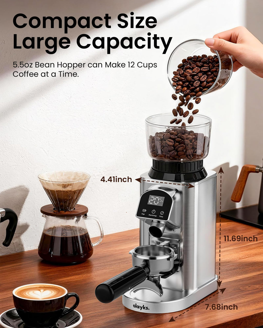 Electric Conical Burr Coffee Grinder D495