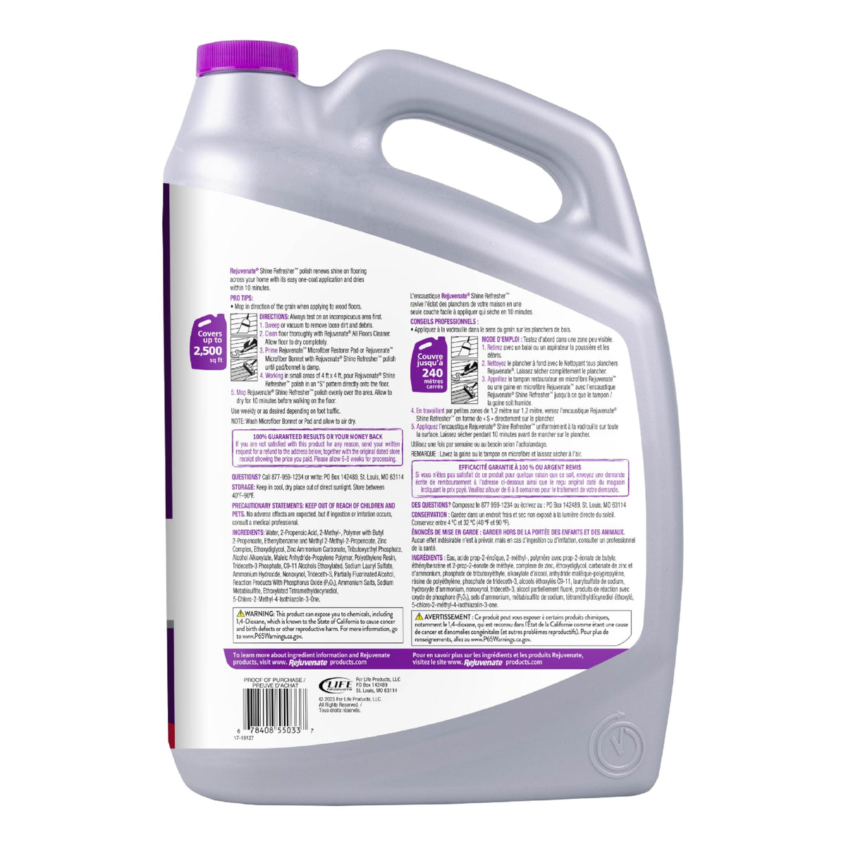 1 Gallon Floor Polish for Sealed Hardwood, Laminate, Vinyl and Tile X55276