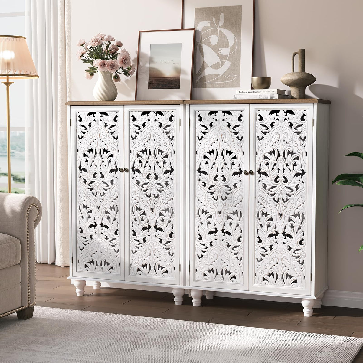 47" Tall Accent Cabinet with Doors & Storage N944