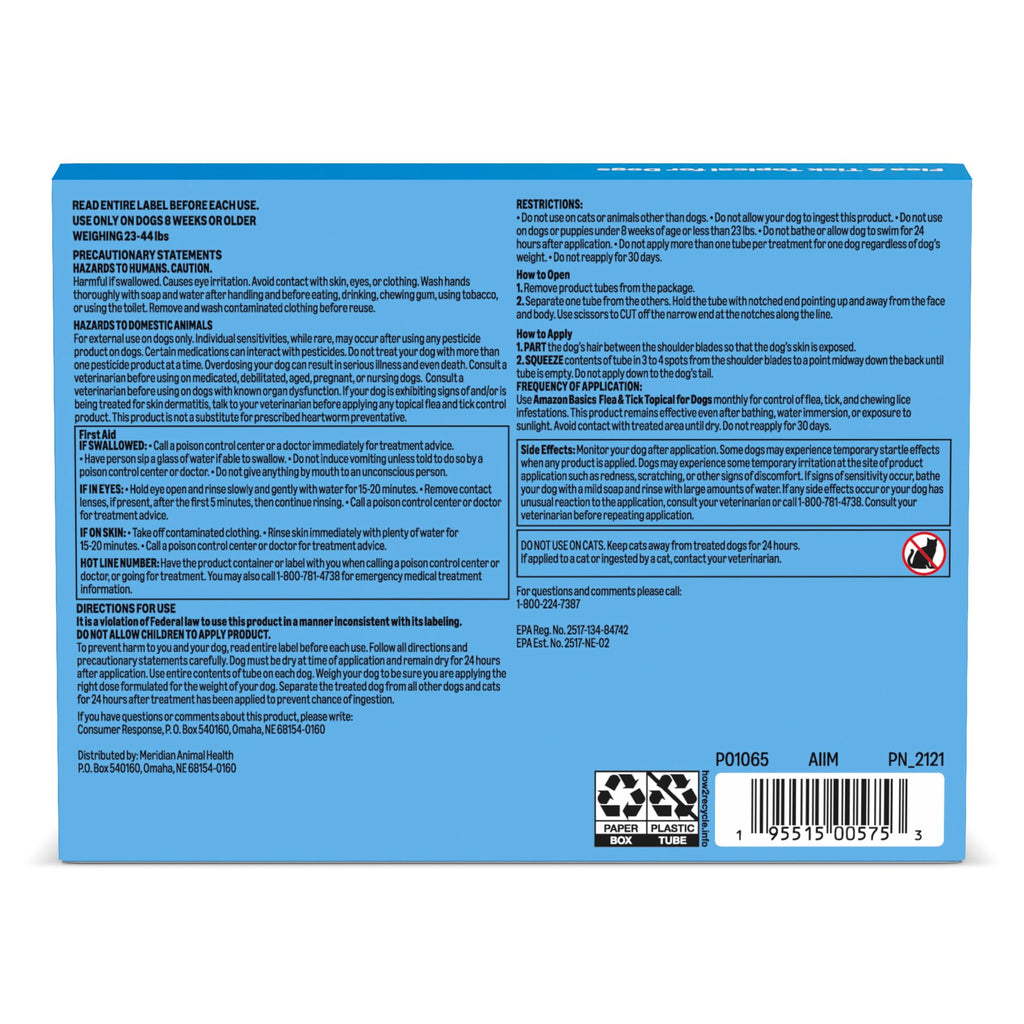 Flea and Tick Topical Treatment for Medium Dogs 3 Count S931292