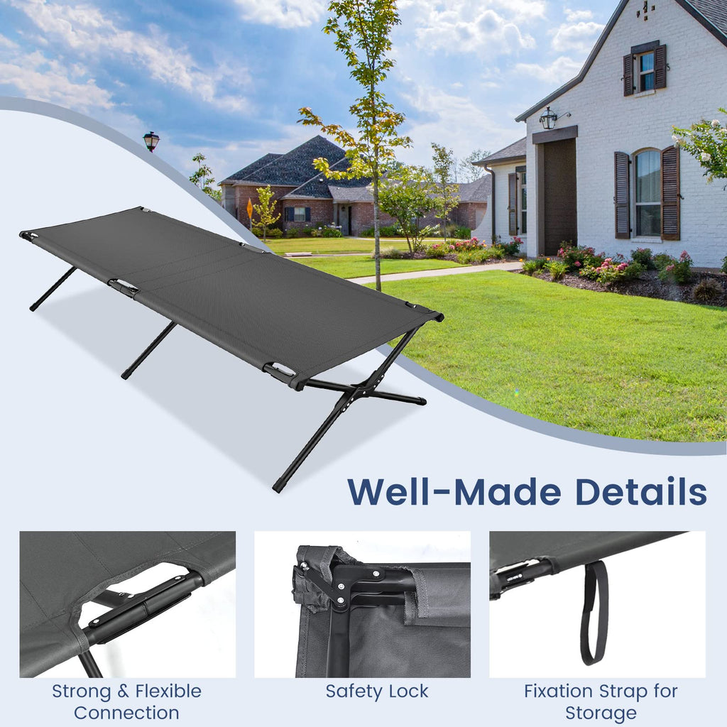 Folding Camping Cot with Carrying Bag E647652