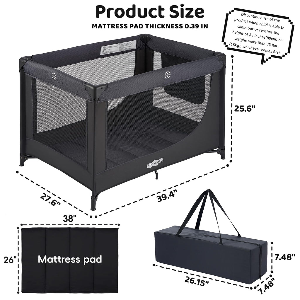 Portable Black Baby Playard G248761
