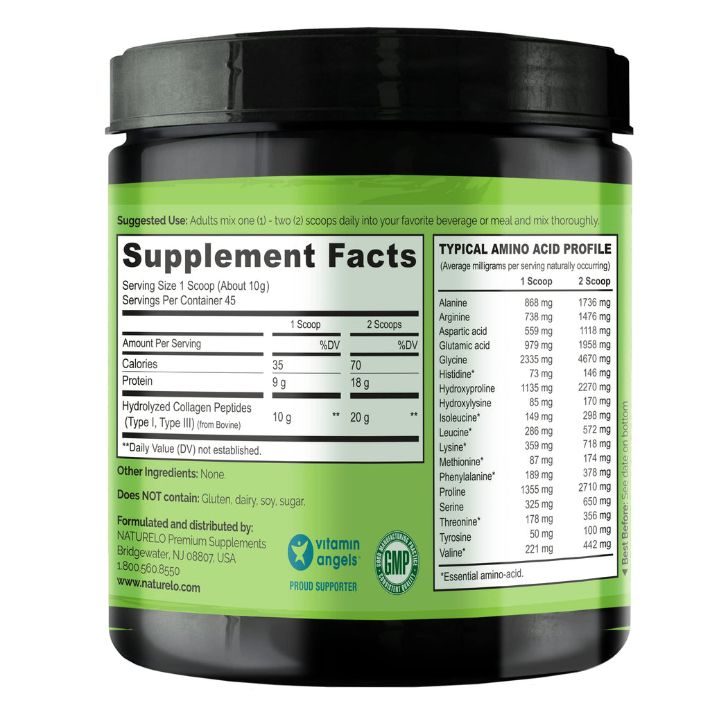 Collagen Peptide Powder 16 Oz Unflavored H9321