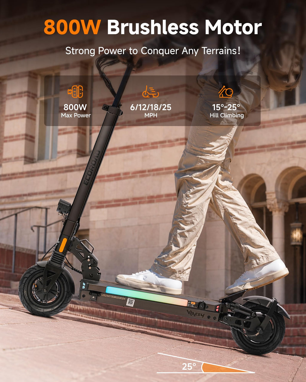 Electric Scooter 750W 25 MPH 30-35 Miles W525