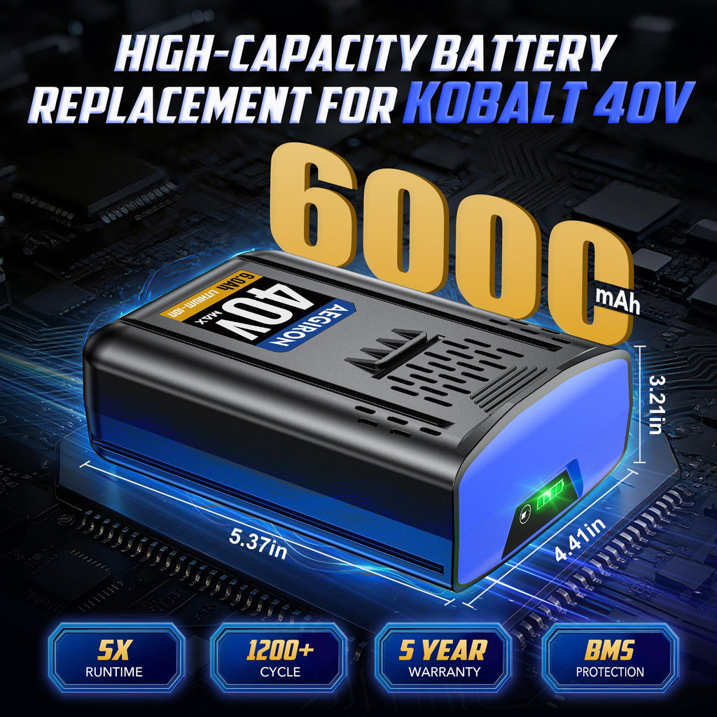 40V 6.0Ah Lithium-lon Replacement Battery K279