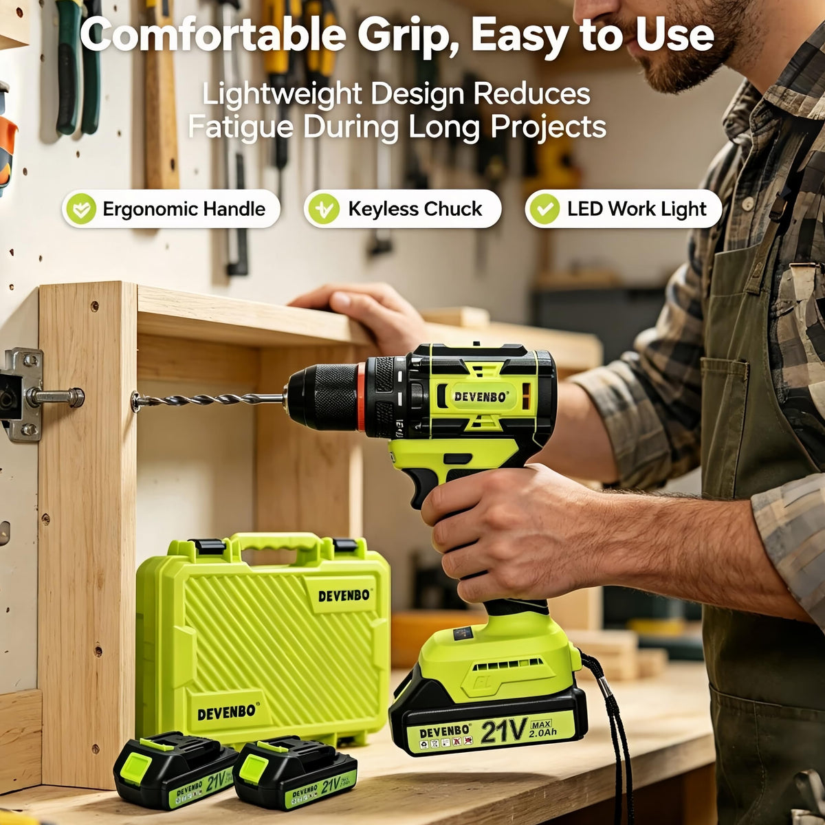 21V Brushless Cordless Drill Set B4203