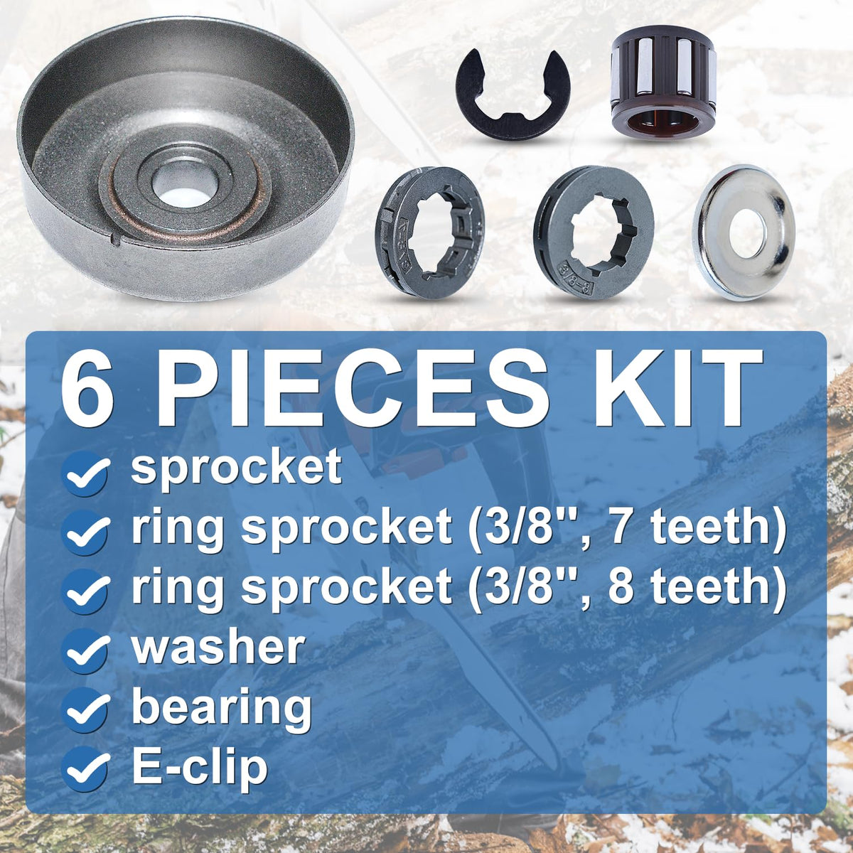 Chain Clutch Sprocket Drum Rim Washer Bearing Kit H2398