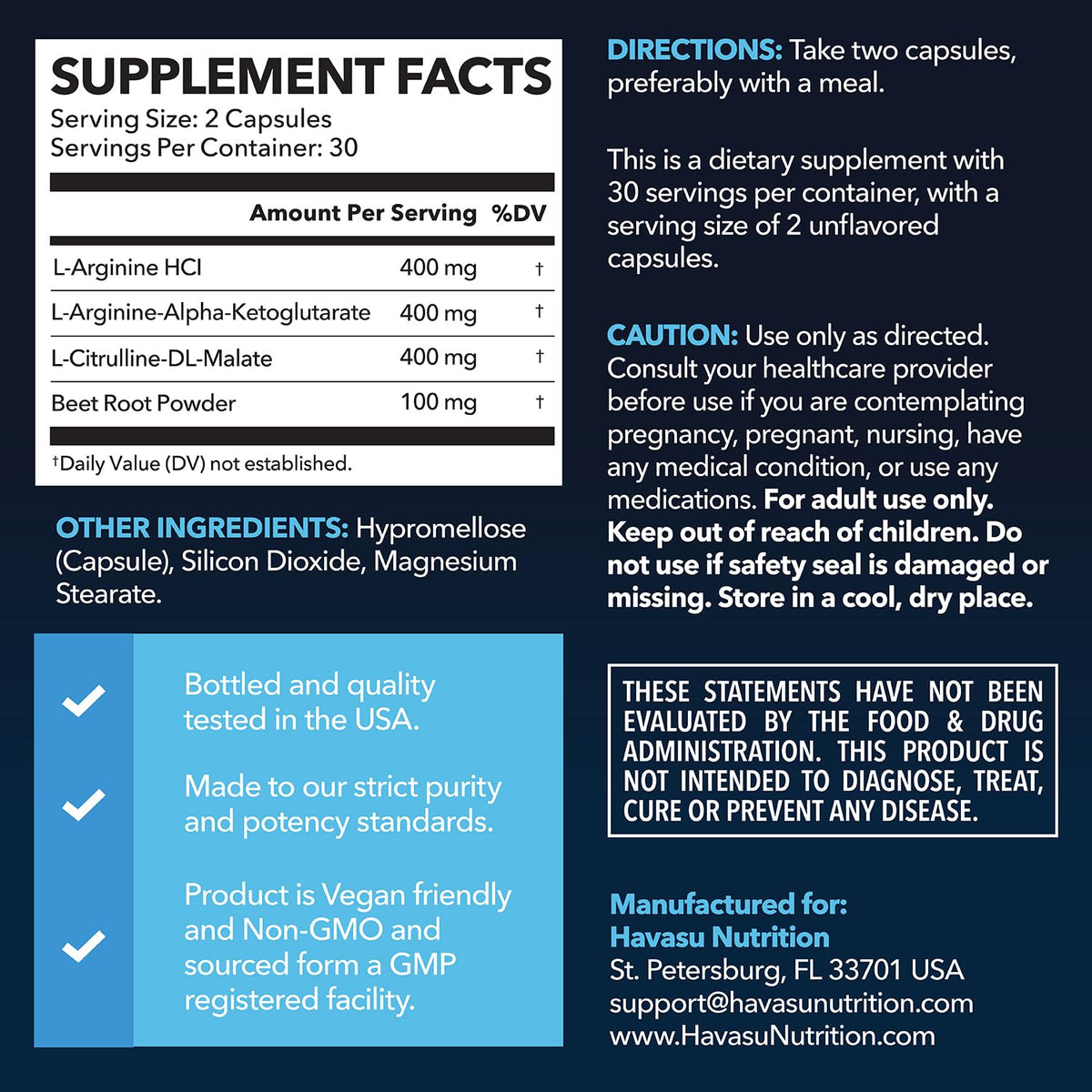 Organic Maca Root Liquid Drops & L Arginine L Citrulline Supplement X6558