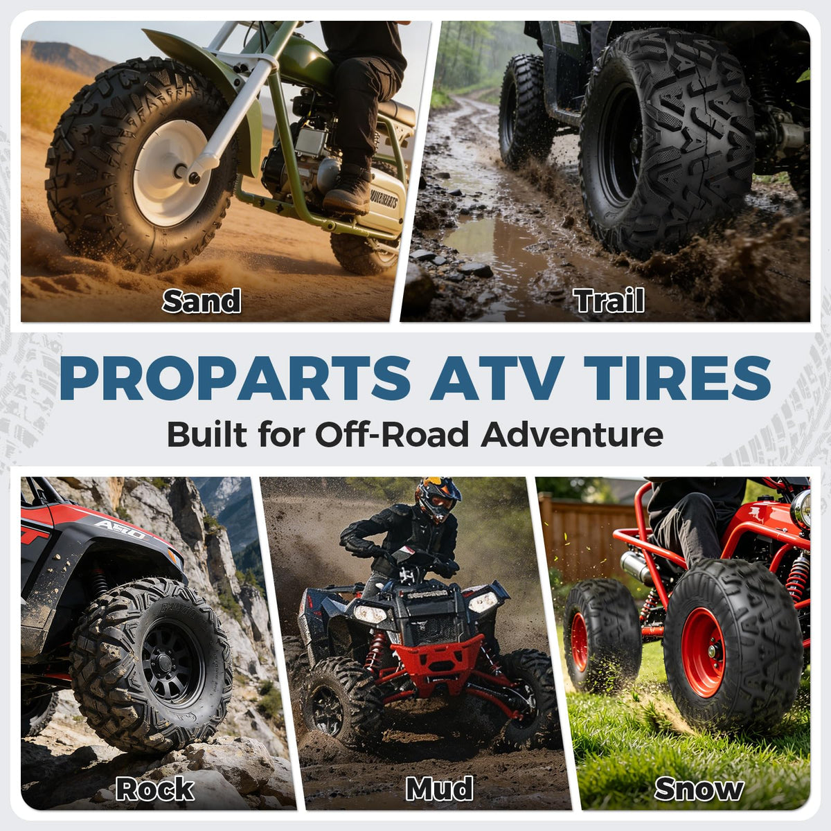 19x7-8 4-Ply All Terrain ATV/UTV Tires Set of 2 G8686