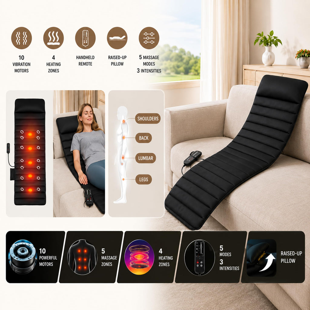 Vibration Massage Mat with Heat E7102