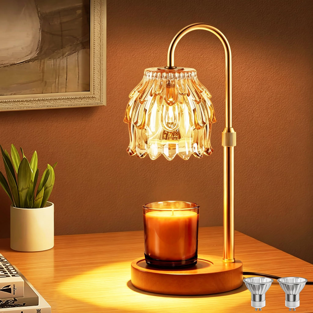 Dimmable Candle Warmer Lamp with Timer H2456