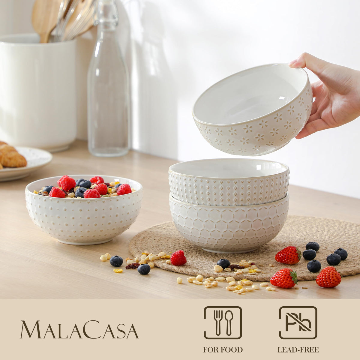 30 Ounce Ceramic Soup Bowls Set of 4 N266960