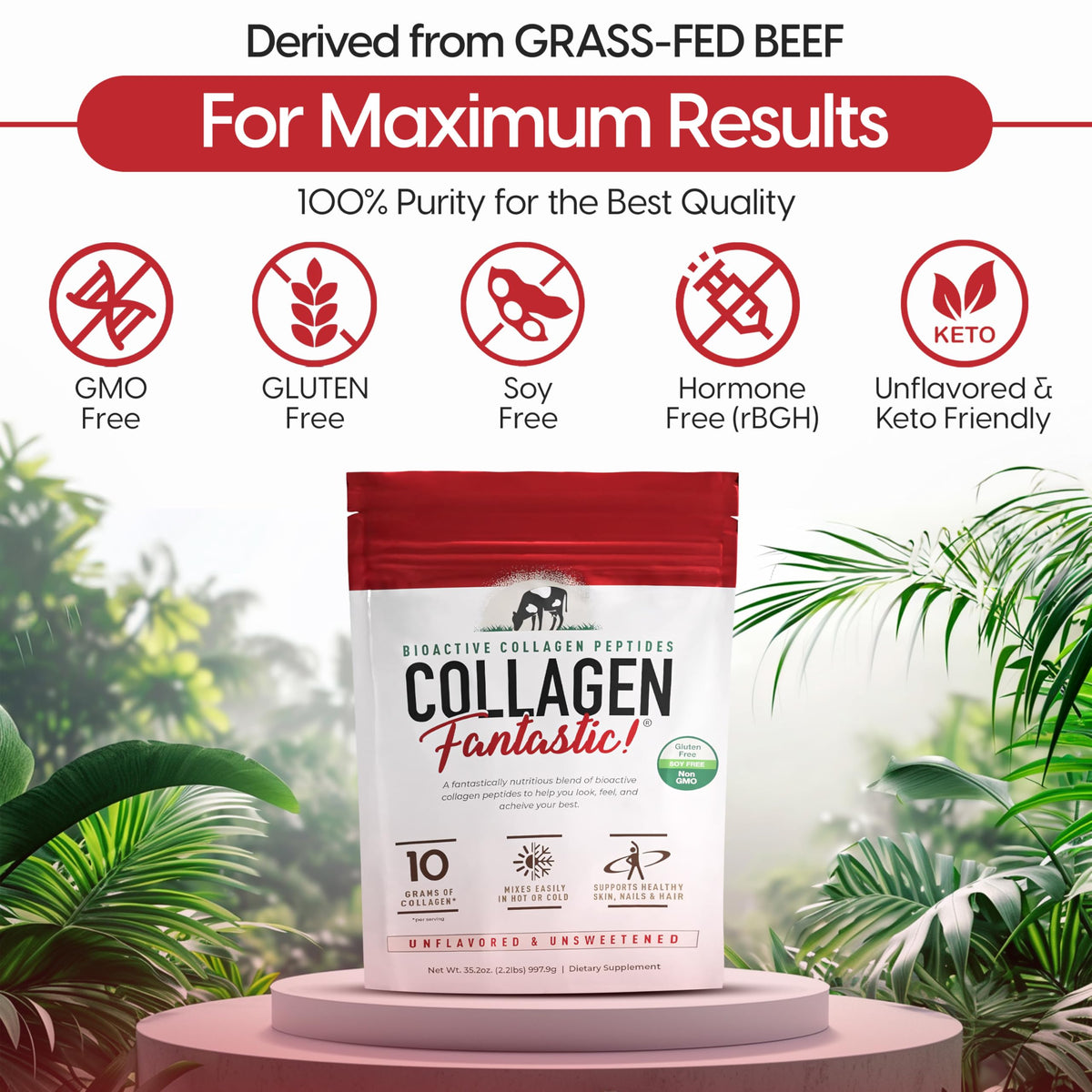 Collagen Peptides Powder Unflavored 2.2lb 90 Servings L665