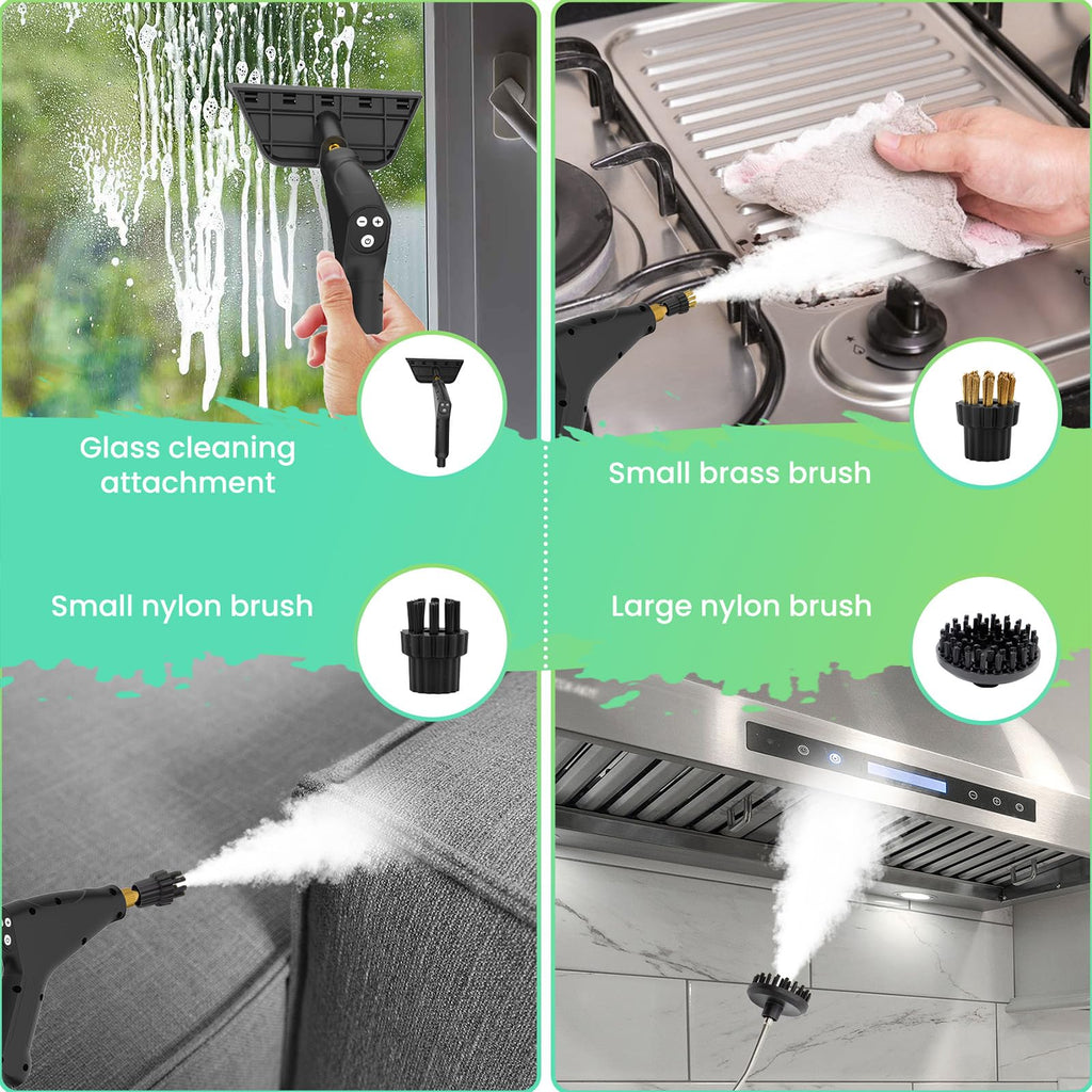 1.2L Portable Handheld Steam Cleaner with 14pcs Accessories B79534