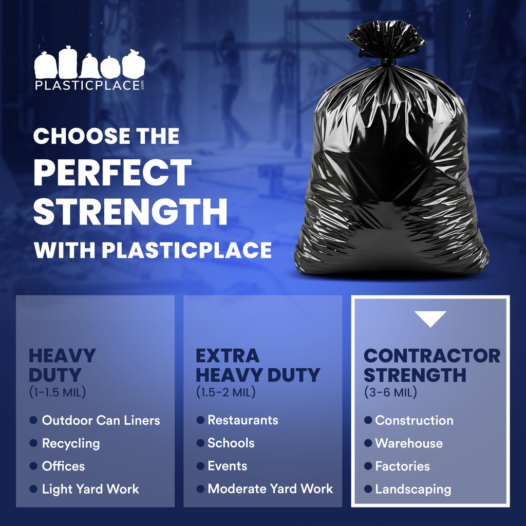 55-60 Gallon Black Heavy Duty Trash Bags 25 Count R48078