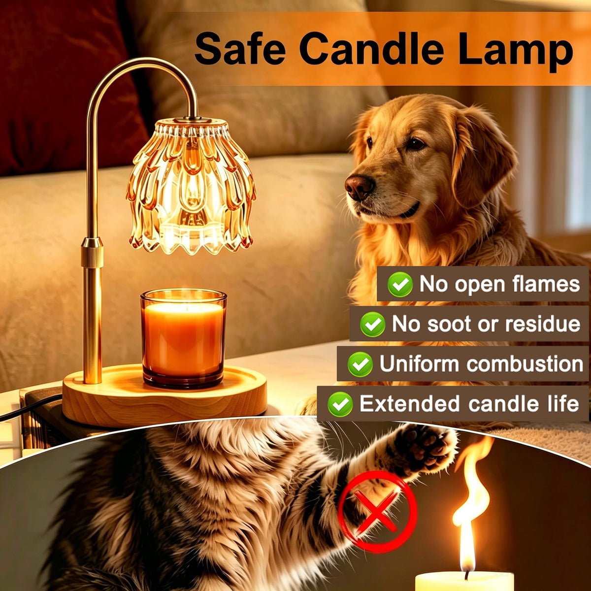 Dimmable Candle Warmer Lamp with Timer H2456