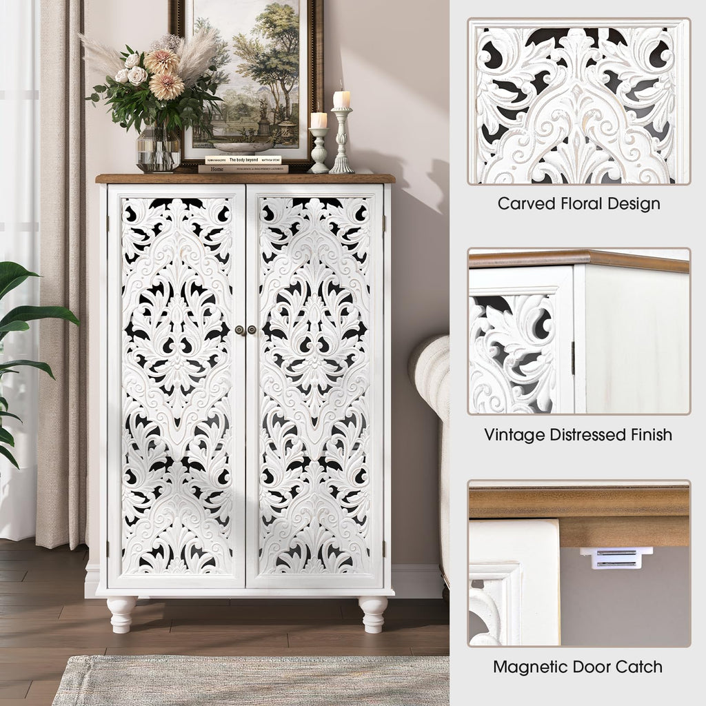 47" Tall Accent Cabinet with Doors & Storage N944