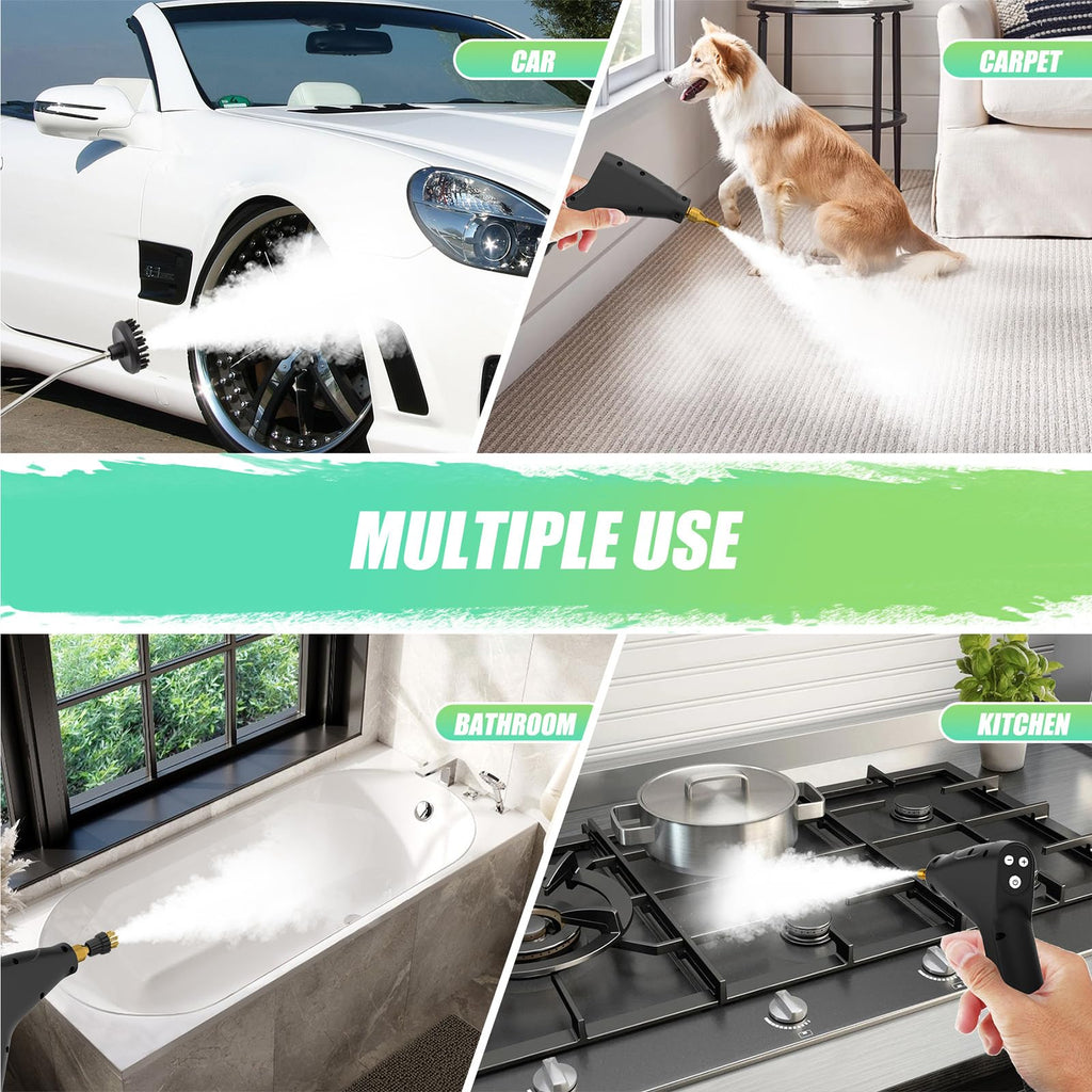 1.2L Portable Handheld Steam Cleaner with 14pcs Accessories B79534