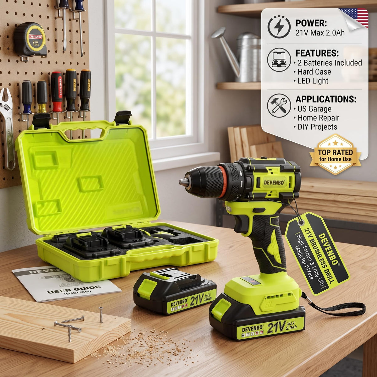 21V Brushless Cordless Drill Set B4203