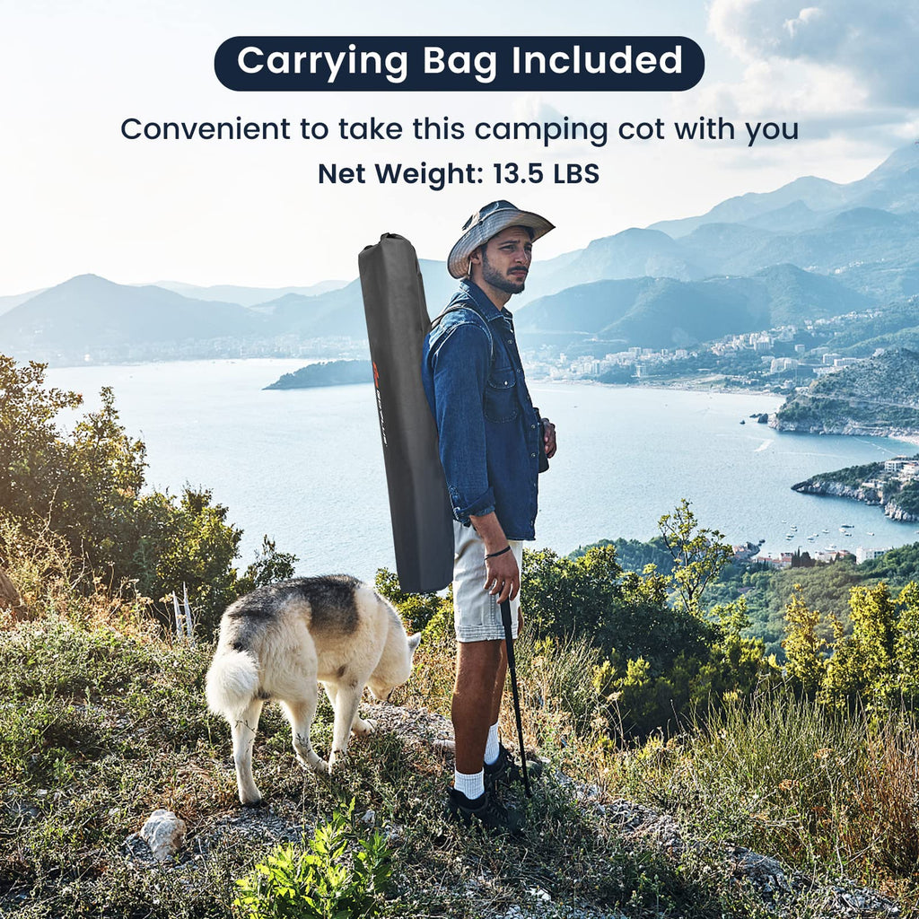 Folding Camping Cot with Carrying Bag E647652