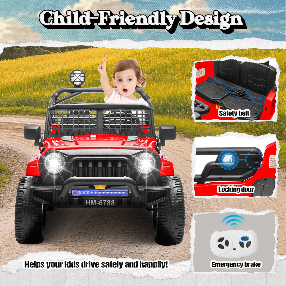 24V 2 Seater Ride on Car Truck P634