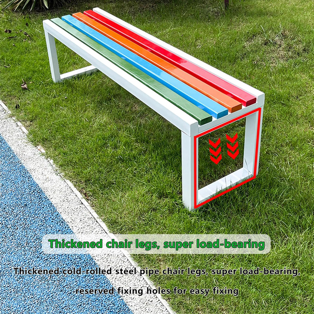 Weatherproof Metal Garden Bench Cast Iron Outdoor Seating A20854