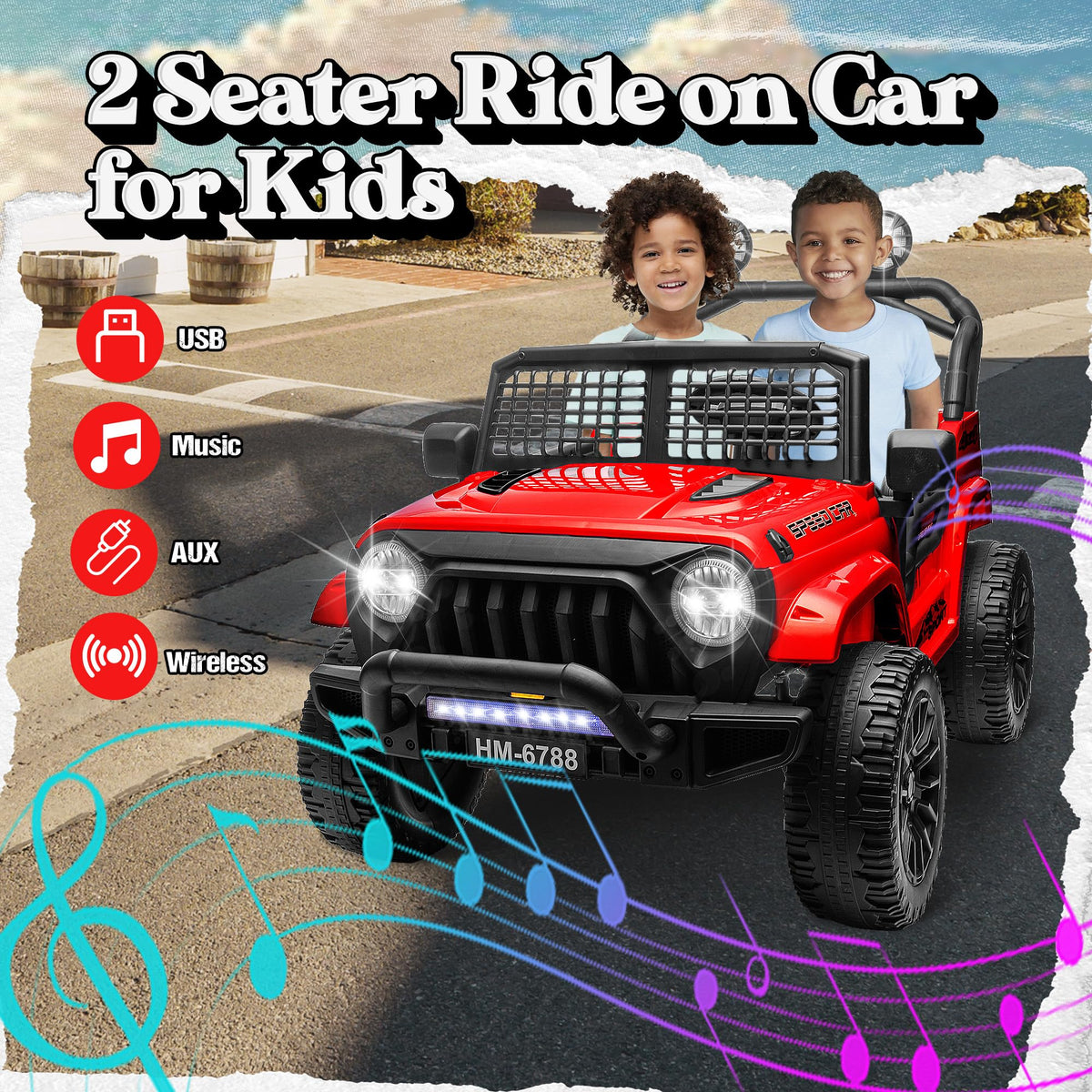24V 2 Seater Ride on Car Truck P634