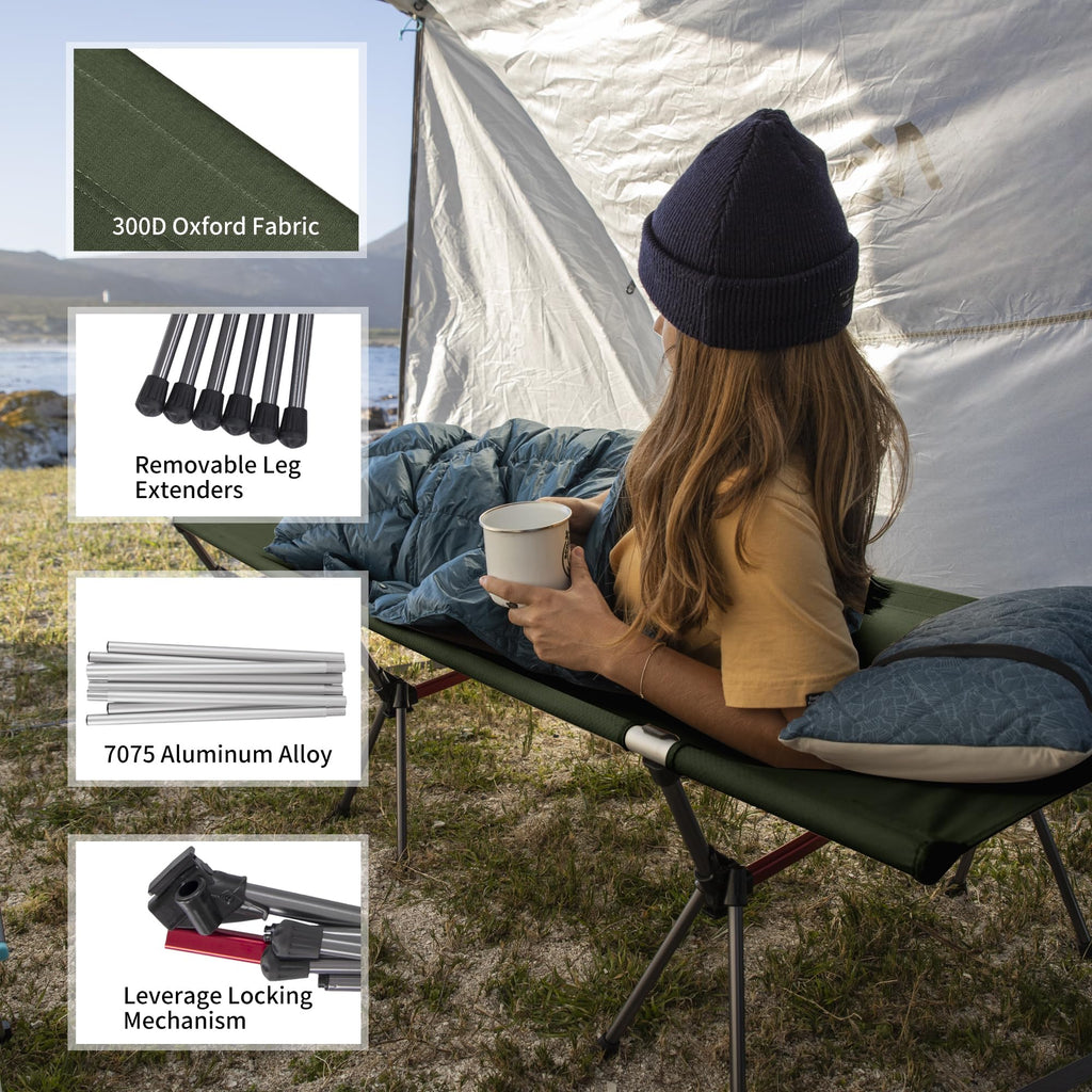 Height Adjustable Ultralight Folding Camping Cot F338