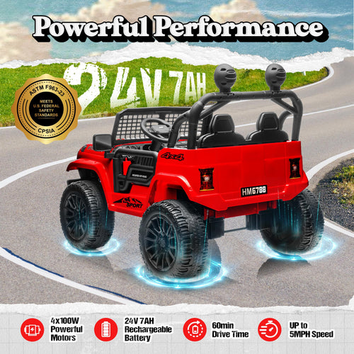 24V 2 Seater Ride on Car Truck P634
